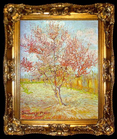framed  Vincent Van Gogh Peach Tree in Bloom, ta009-2